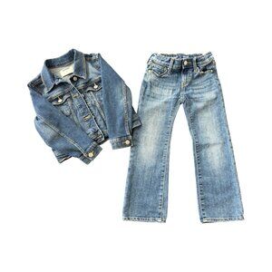 Old Navy Girls Denim Jacket & Bootcut Jeans Set – Size XS (5)